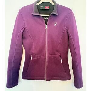 SPYDER Core Sweater Full Zip Up Purple Active Fleece Women’s Medium